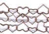 1 Foot of Antique Copper Small and Large Heart Chain